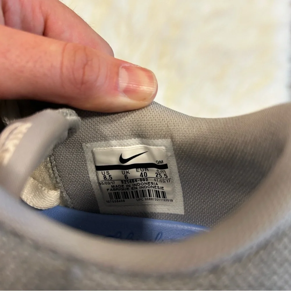 Nike SB Check Solarsoft Canvas Grey White Skate Shoes 921464-002‎ Mens 8.5